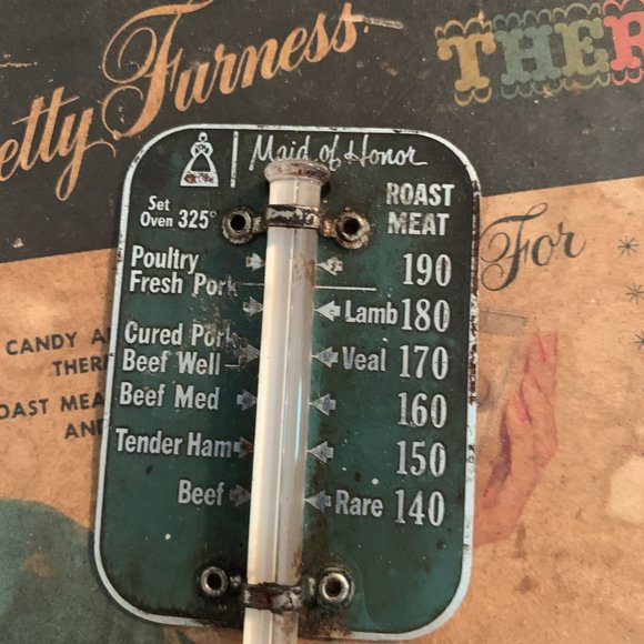 Vintage 1950s Betty Furness Westinghouse Thermometer Set Candy Roasts Jellies - Picture 4 of 10
